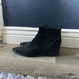 Marc Fisher black suede booties